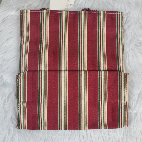 Longaberger Striped Canvas Embroidered Tote Bag, NEW - Picture 3 of 5